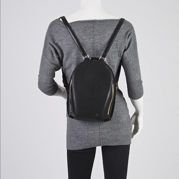 Louis Vuitton Handbags - Louis Vuitton Black Epi Leather Mabillon Backpack